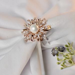 Radiant Pearl Blossom Ring