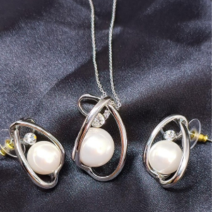 Pearl Orbit Set (Silver Finish)
