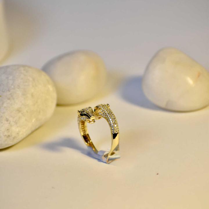 Panther's Embrace Diamond Ring