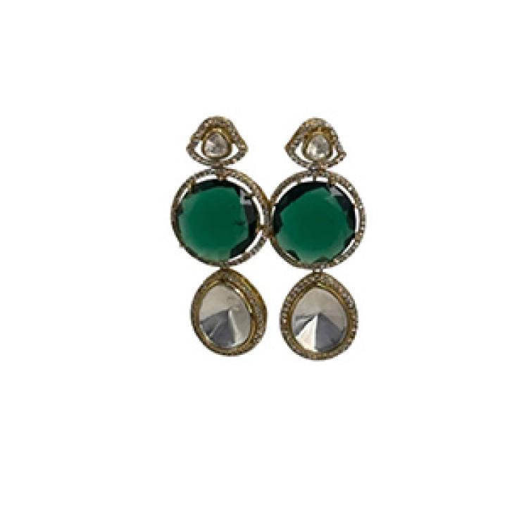 Emerald Charm Vintage Earrings