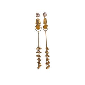 Golden Cascade Tassel Earrings