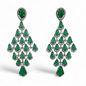 Emerald Chandelier Earrings