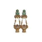 Emerald Dome Jhumka Earrings