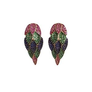 Mystic Multicolour Leaf Earrings