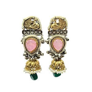 Peacock Motif Jhumka Earrings