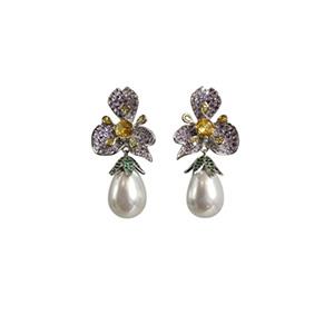 Floral Pearl Elegance Earrings
