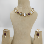 Golden Amethyst Pearl Set