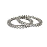Premium Silver Crystal Round Bangles