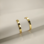 Classic Hex-Cut Gold Bangles