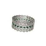 Emerald Glow Silver Kada
