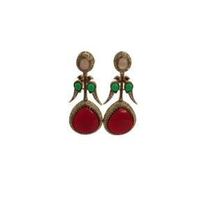Ruby Royale Heritage Drop Earrings