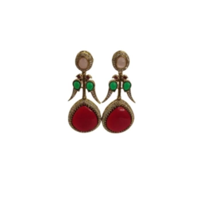 Ruby Royale Heritage Drop Earrings