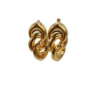 Golden Swirl Luxe Hoop Earrings