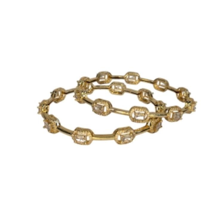 Crystal Grace Gold Bangles