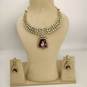 Royal Ruby Heritage Polki Necklace Set