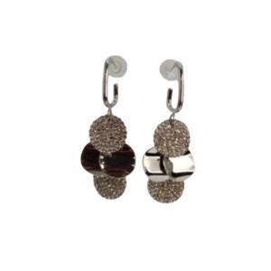 Silver Chic Textured Dual-Drop Earrings