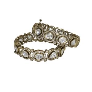 Royal Kundan Gold Bangles