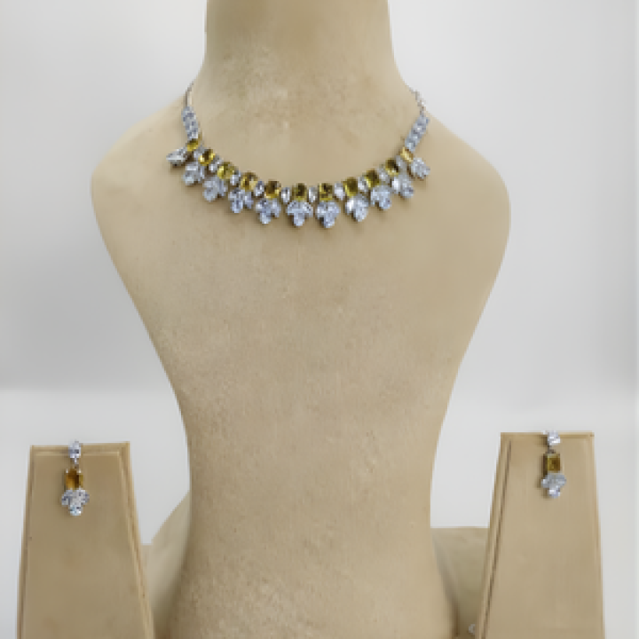 Diamond Bloom Necklace Set