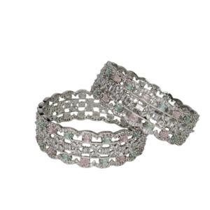 Pastel Dream Silver Bangles