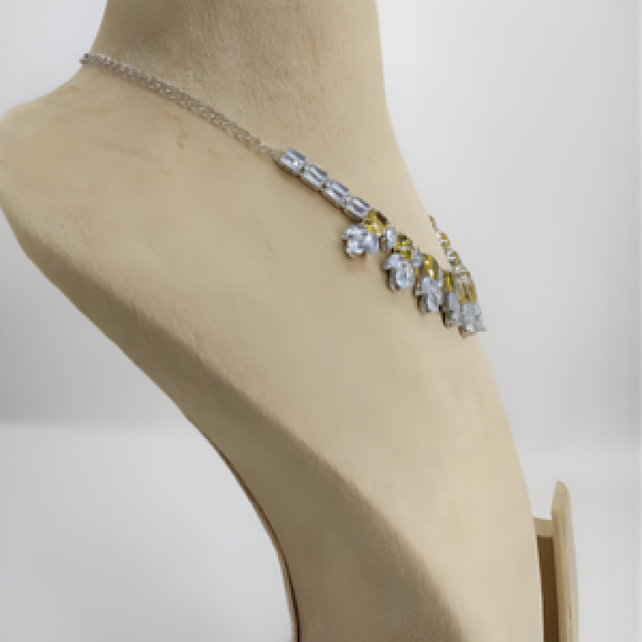 Diamond Bloom Necklace Set