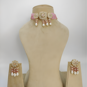 Blush Pearl Royal Kundan Choker Set