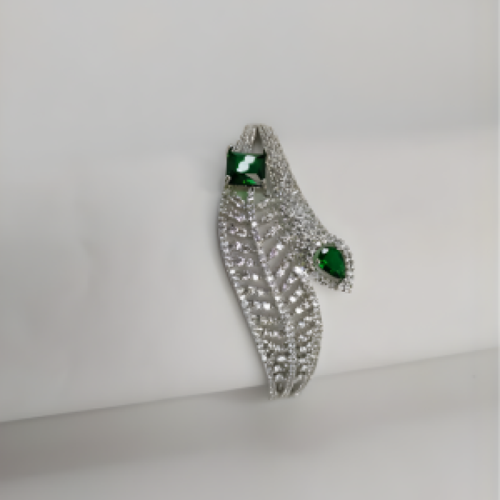 Emerald Leaf Whisper Bracelet