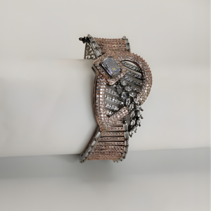 Rose Aurora Crystal Wing Bracelet