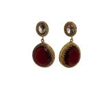 Crimson Royale Antique Drop Earrings