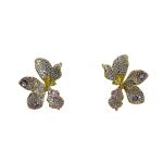 Colorful Butterfly-Inspired Diamond Earrings