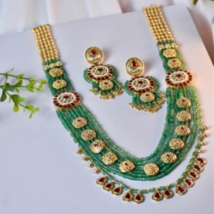 Emerald Royal Layered Necklace Set