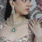 Emerald Grace Polki Necklace Set