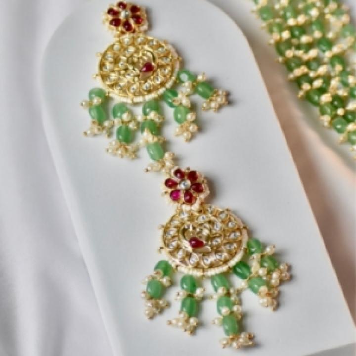 Emerald Grace Kundan Set