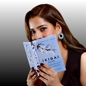 Blue Floral Stud Earrings