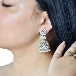 Silver Jhumka Earrings