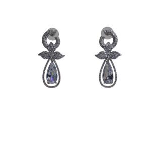 Elegant Floral Diamond Earrings