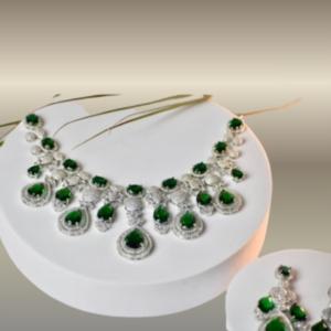 Emerald Cascade Necklace Set