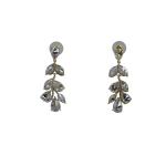 Elegant Crystal Leaf Drop Earrings