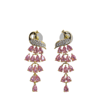 Elegant Pink Teardrop Earrings