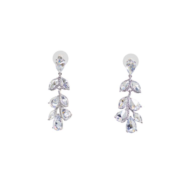 Radiant Crystal Vine Drop Earrings