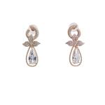 Luxurious Rose Gold and Diamond Teardrop Earrings