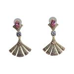 Elegant Fan-Inspired Diamond Earrings