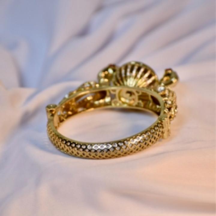 Peacock Desgin Gold Kada